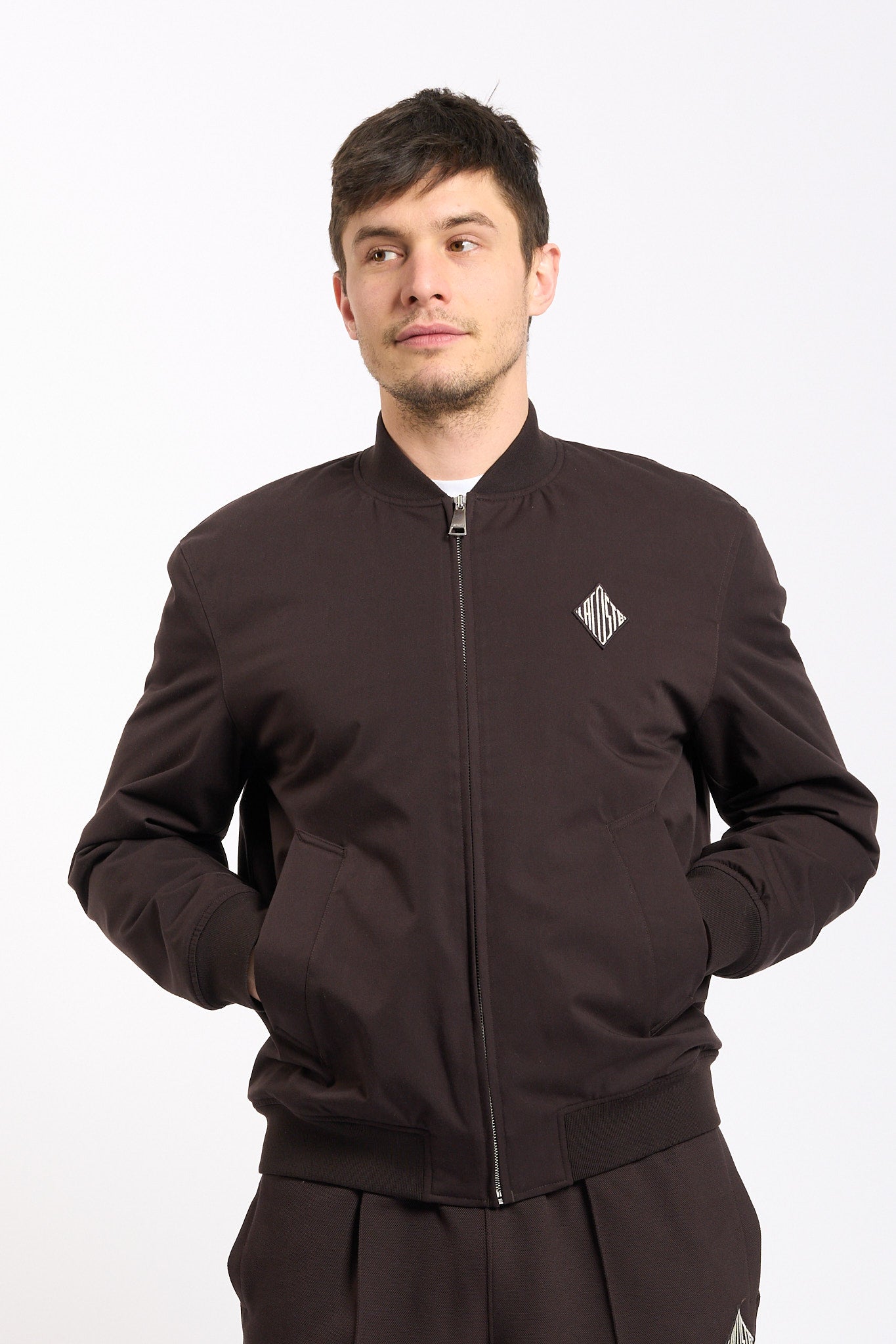 Lacoste Bomber Marrone Uomo-2