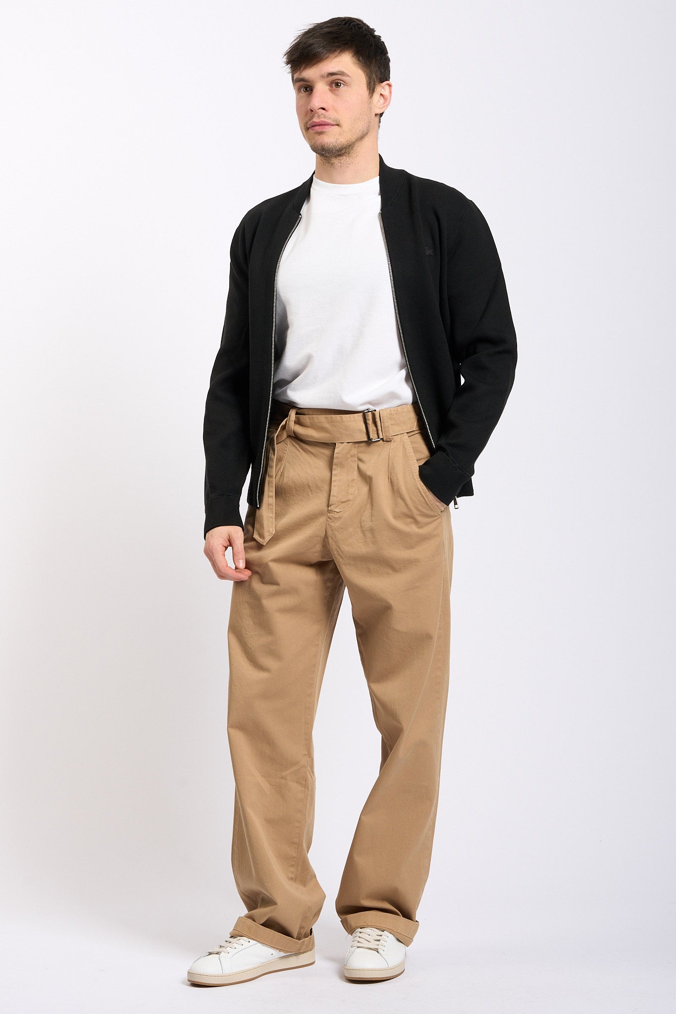 Lacoste Bomber in Maglia Nero Uomo-6