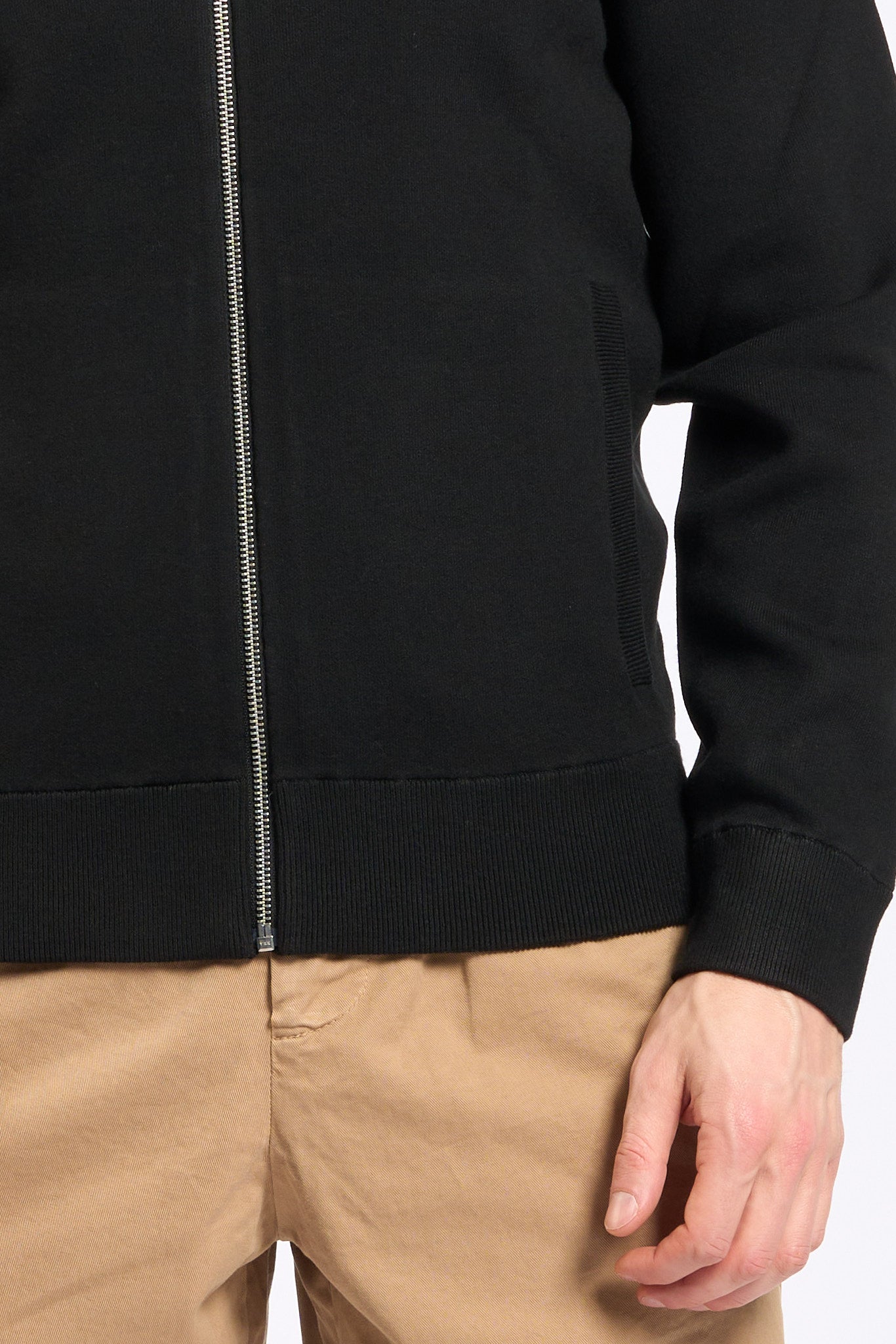 Lacoste Bomber in Maglia Nero Uomo-5