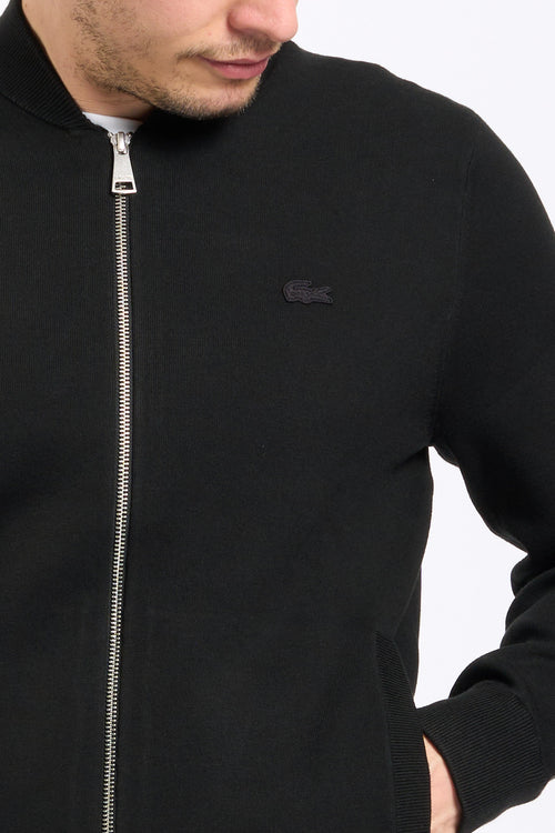 Lacoste Bomber in Maglia Nero Uomo-2