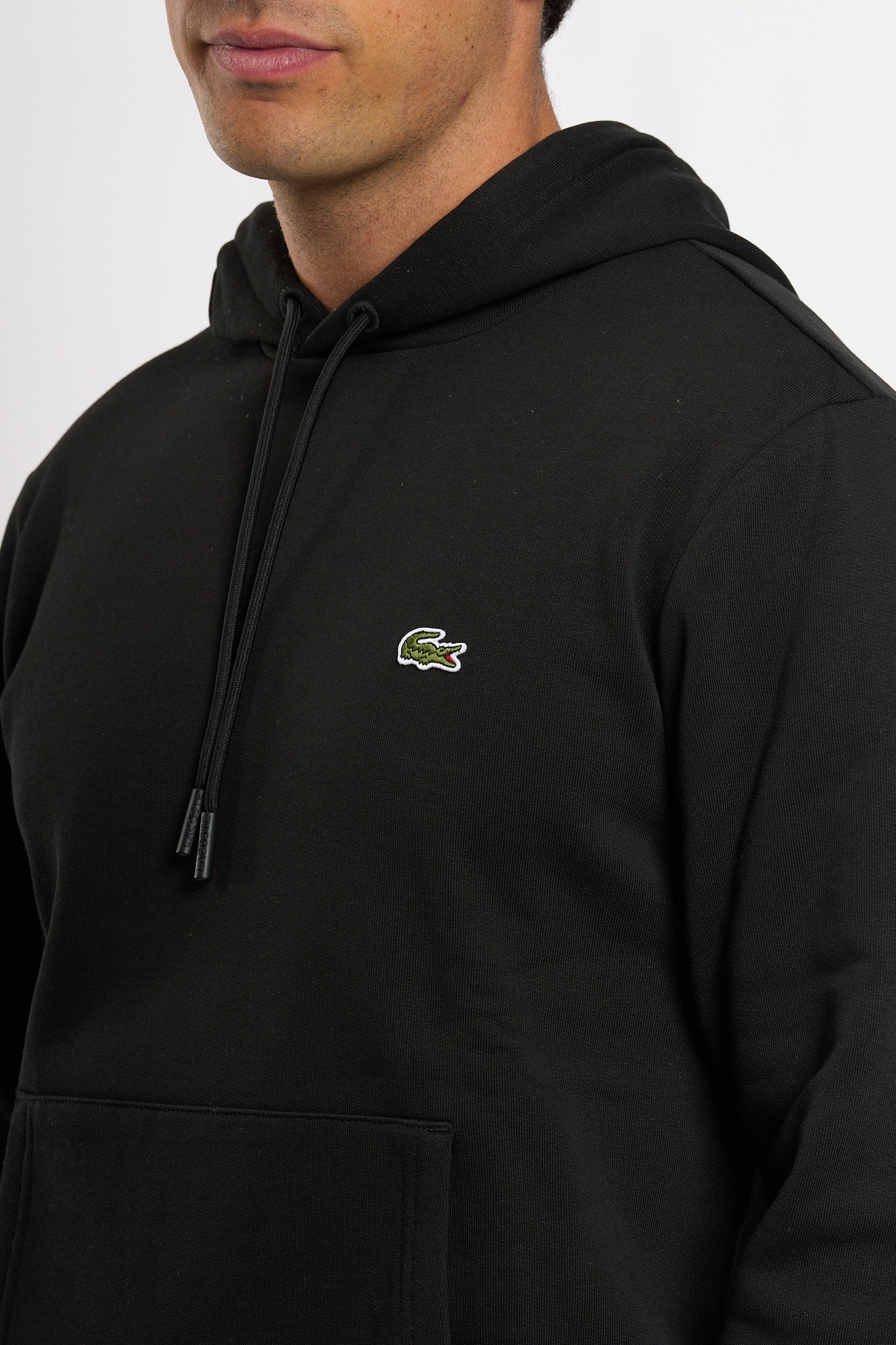 Lacoste Felpa Cappuccio Nero Uomo-5