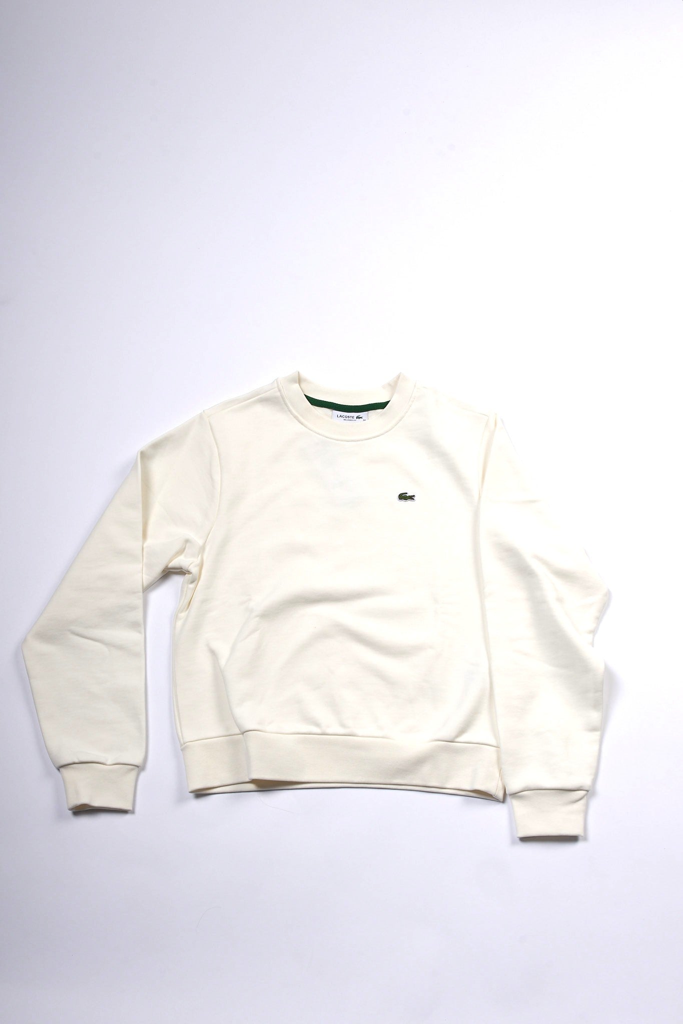 Lacoste Felpa Girocollo Bianco Donna-1