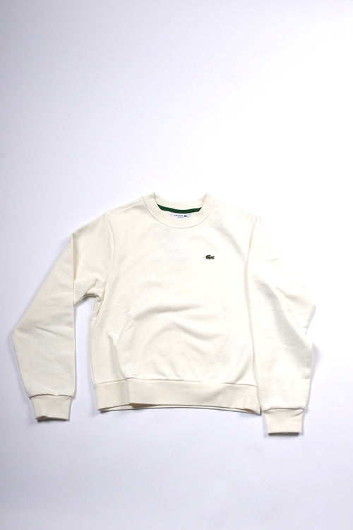Lacoste Felpa Girocollo Bianco Donna