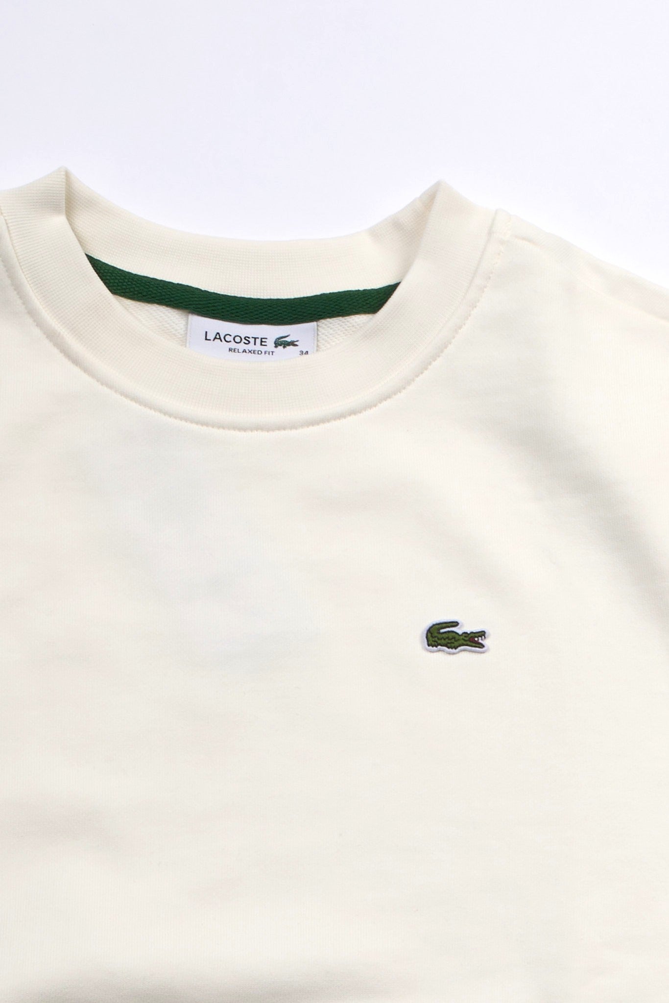Lacoste Felpa Girocollo Bianco Donna-3