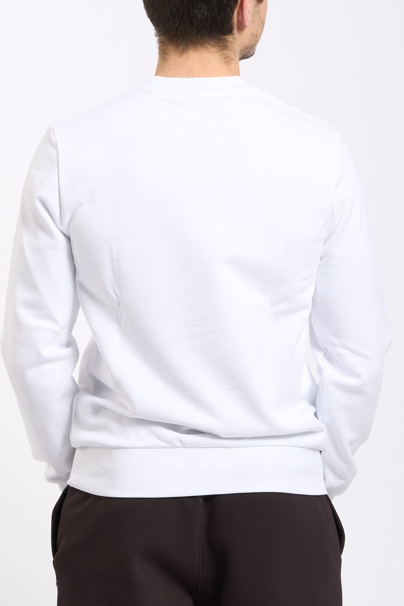 Lacoste Felpa Girocollo Bianco Uomo-3