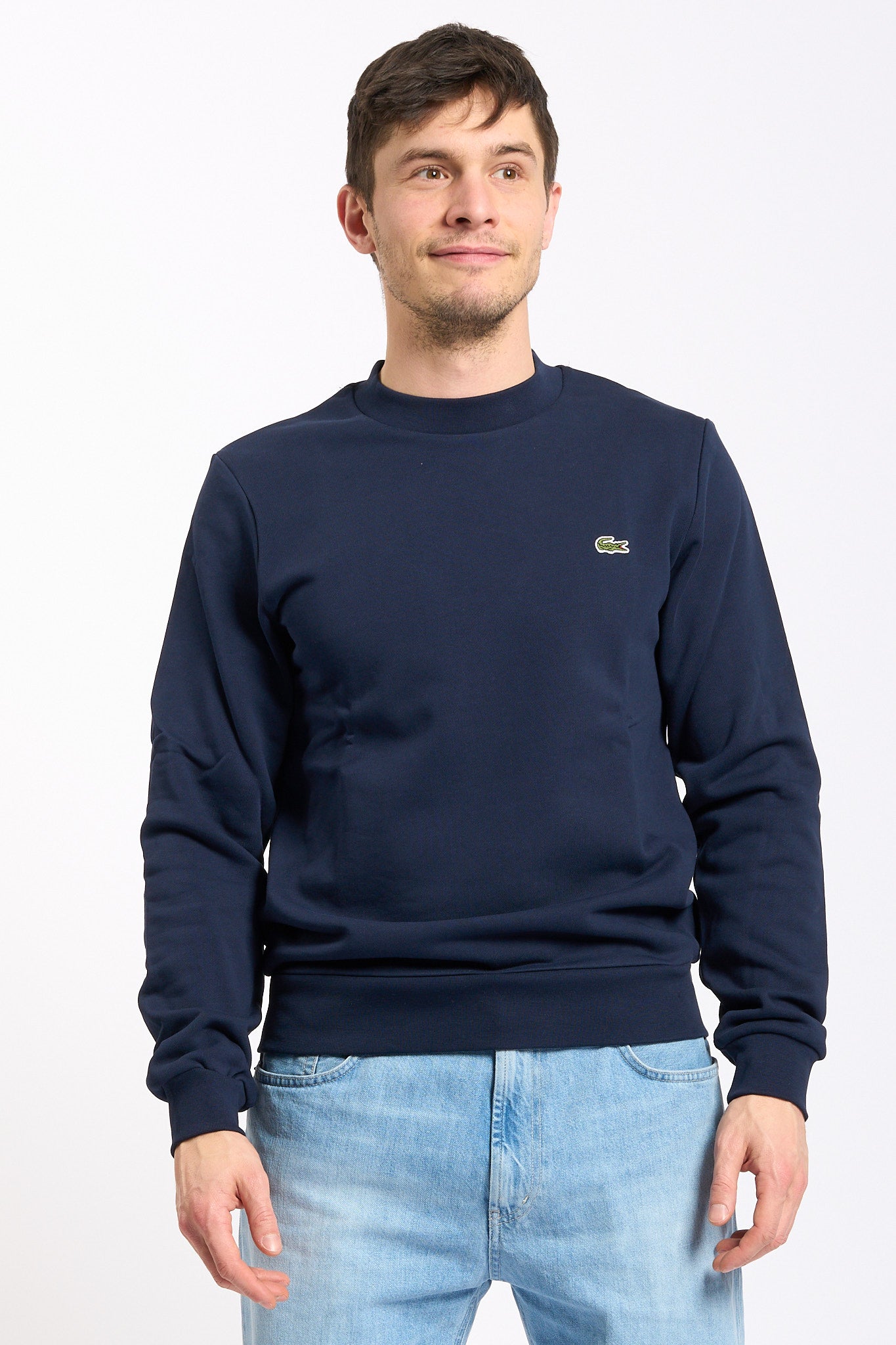 Lacoste Felpa Girocollo Blu Uomo-1