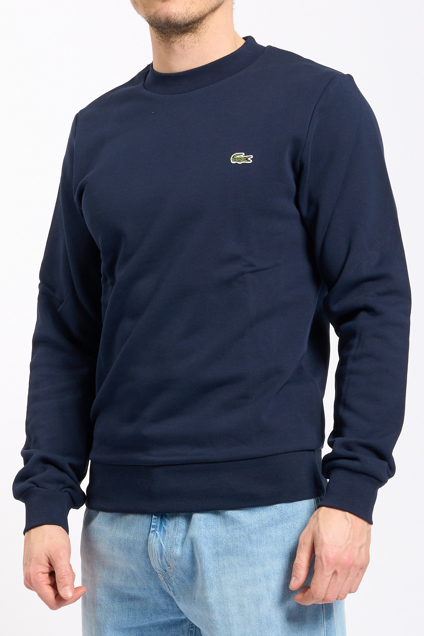 Lacoste Felpa Girocollo Blu Uomo-5
