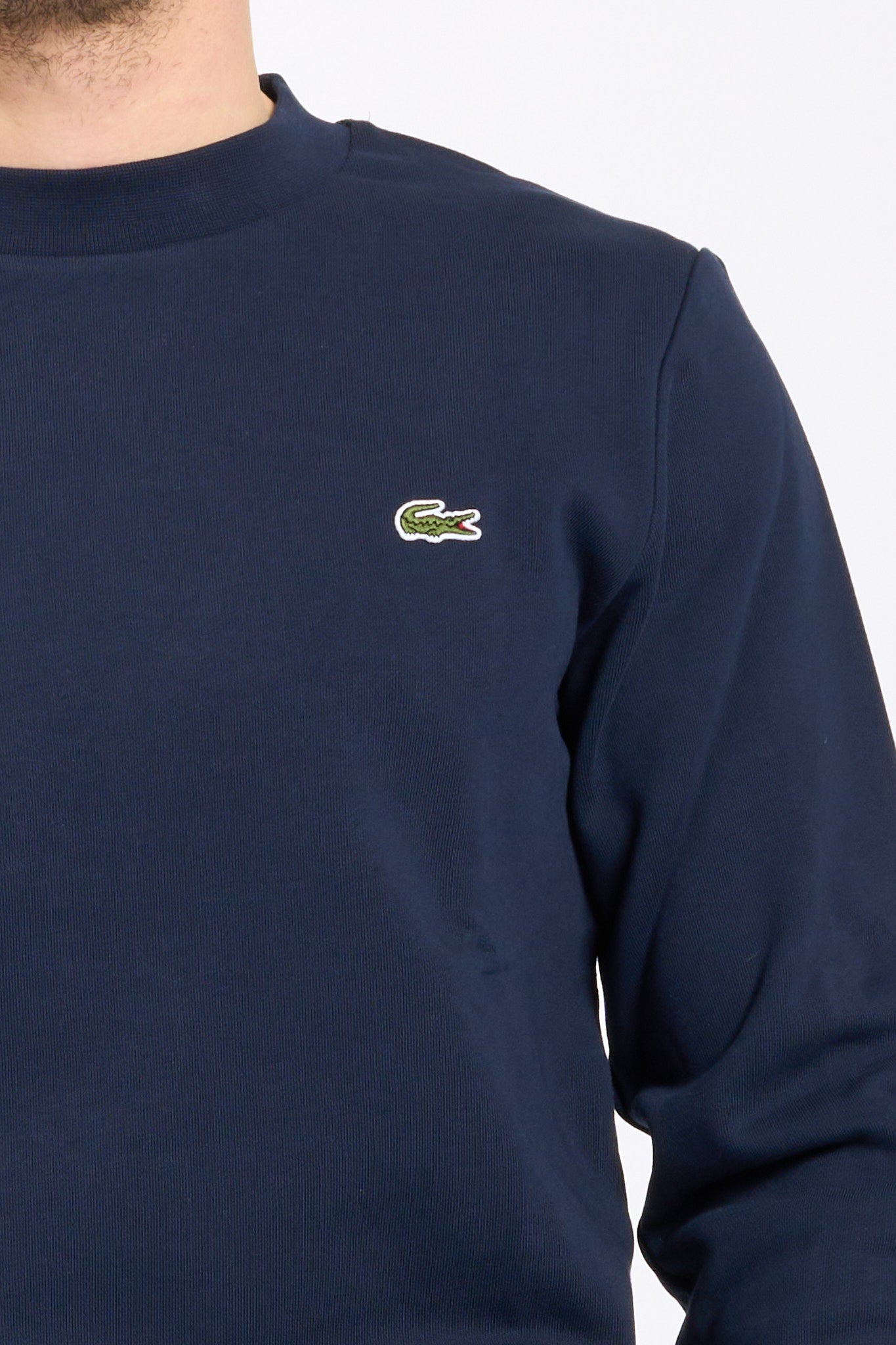 Lacoste Felpa Girocollo Blu Uomo-2