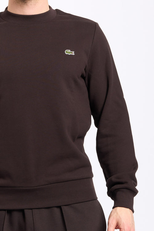 Lacoste Felpa Girocollo Marrone Uomo-2