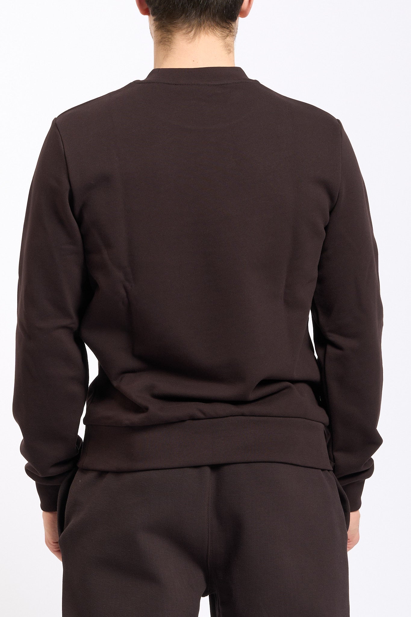 Lacoste Felpa Girocollo Marrone Uomo-4