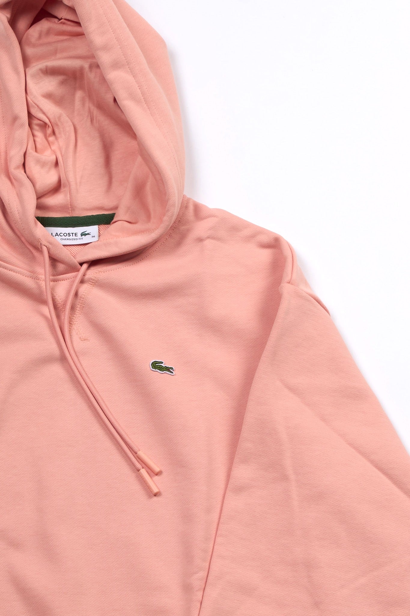Lacoste Felpa Over con Cappuccio Pesco Donna-2