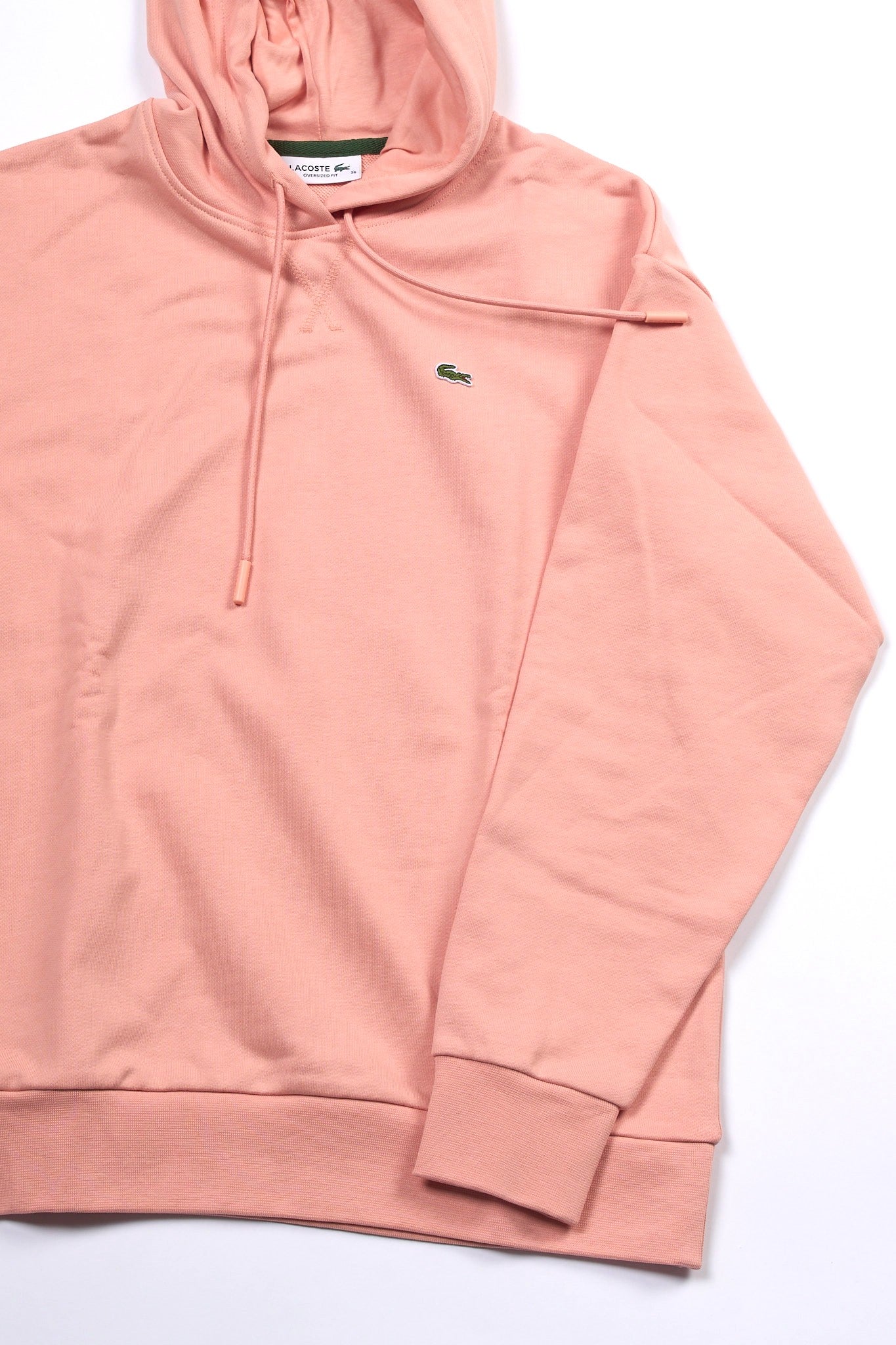 Lacoste Felpa Over con Cappuccio Pesco Donna-4