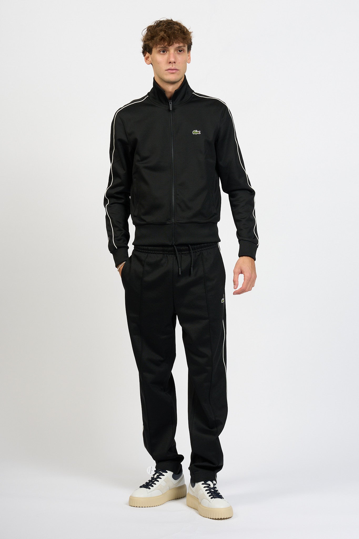 Lacoste Felpa Tuta Full Zip Nero Uomo-4