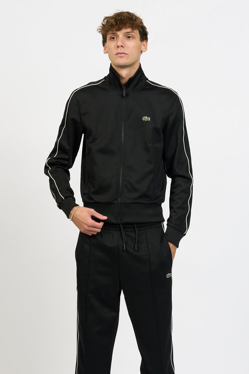 Lacoste Felpa Tuta Full Zip Nero Uomo