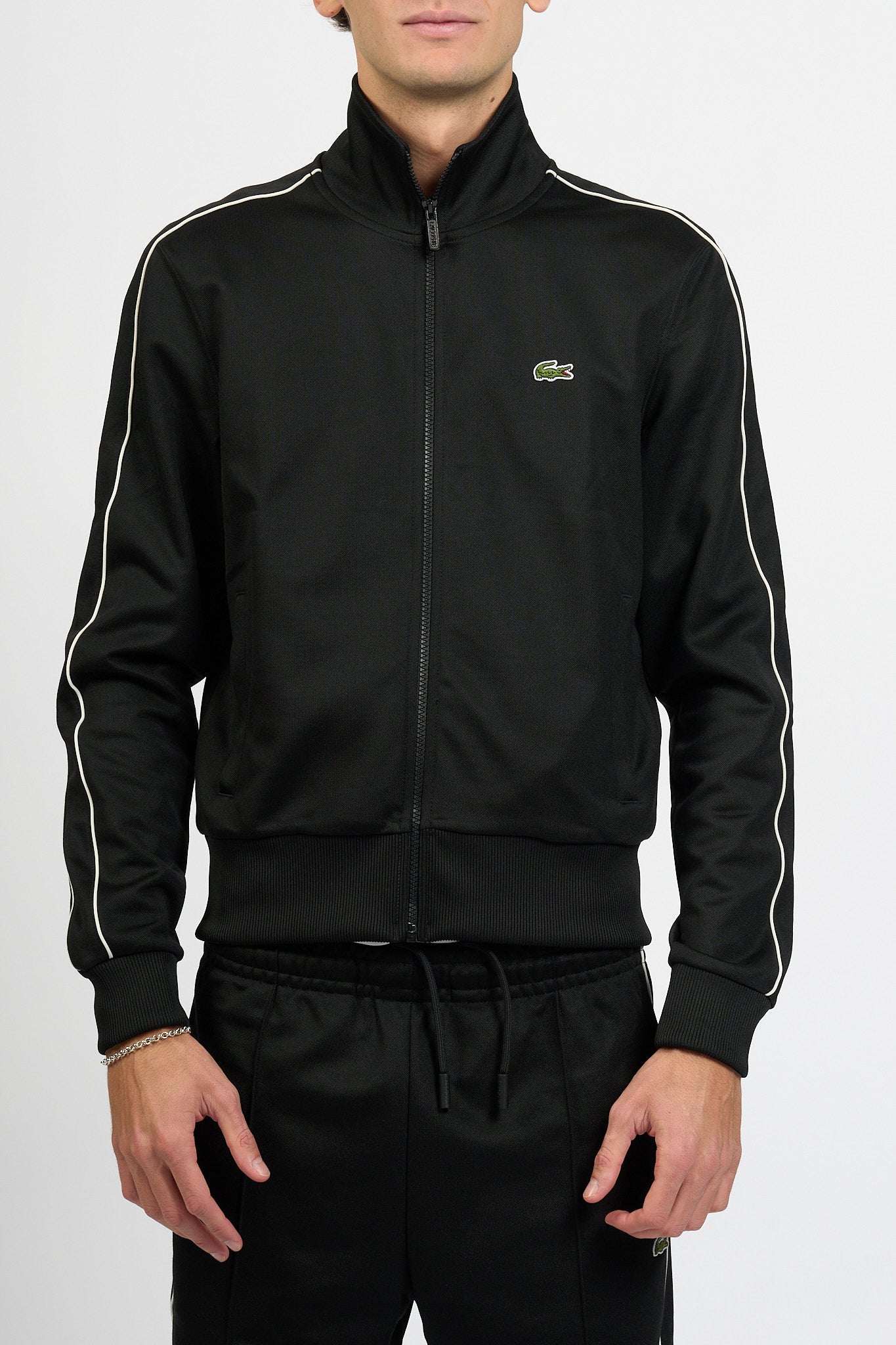 Lacoste Felpa Tuta Full Zip Nero Uomo-5