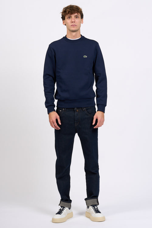 Lacoste Felpa in Pile Blu Uomo-2
