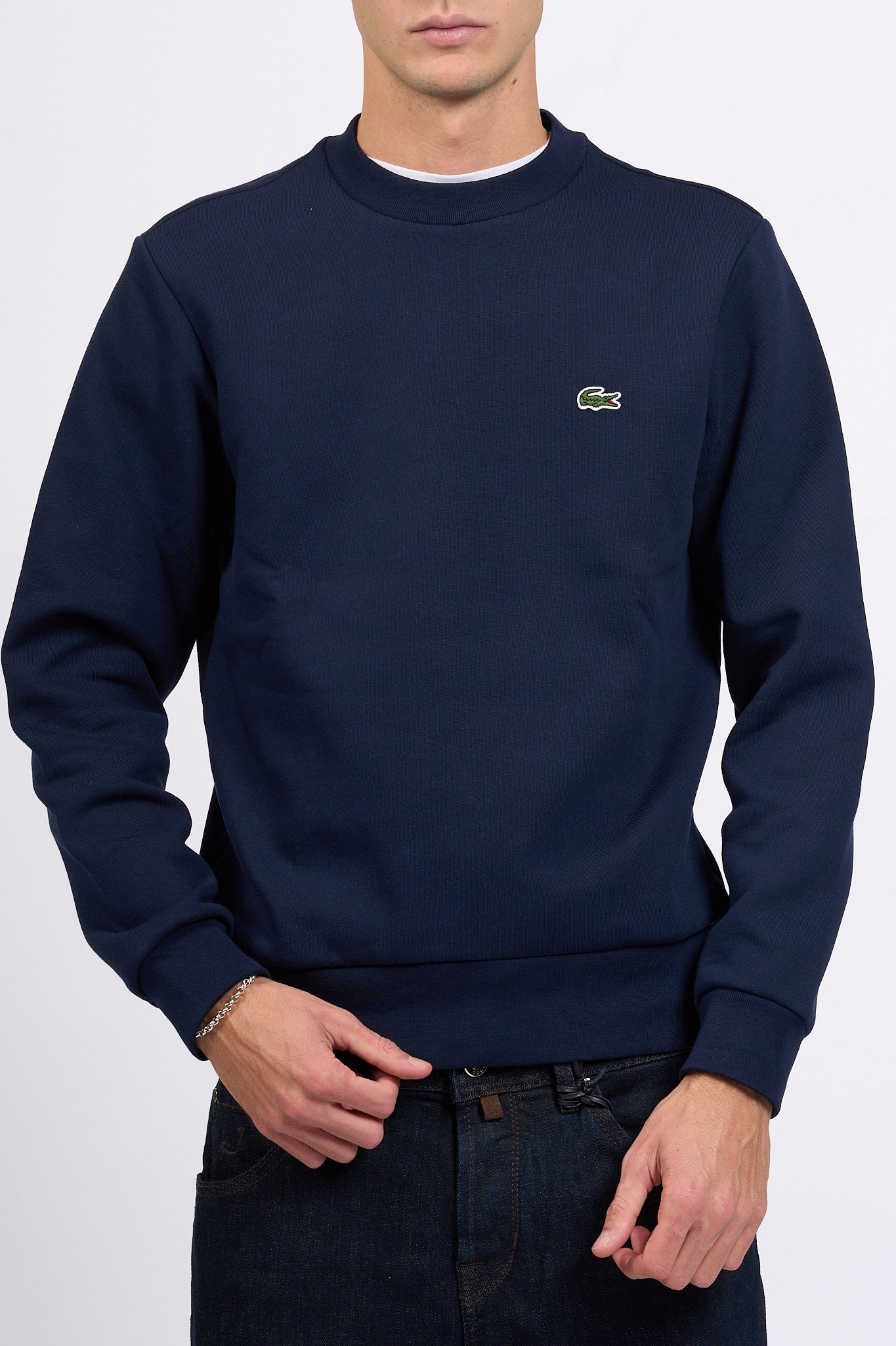 Lacoste Felpa in Pile Blu Uomo-5