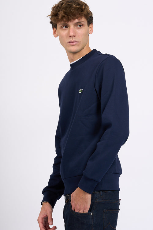 Lacoste Felpa in Pile Blu Uomo