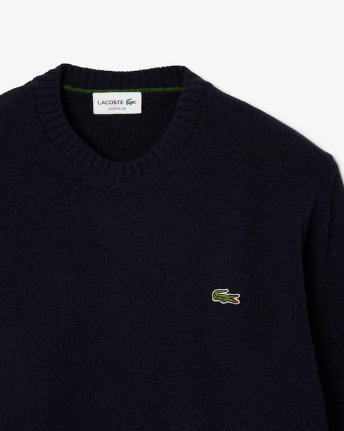 Lacoste Maglione in Lana Blu Navy Uomo-2
