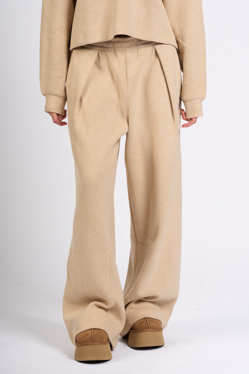 Lacoste Pantalone Ampio Beige Donna