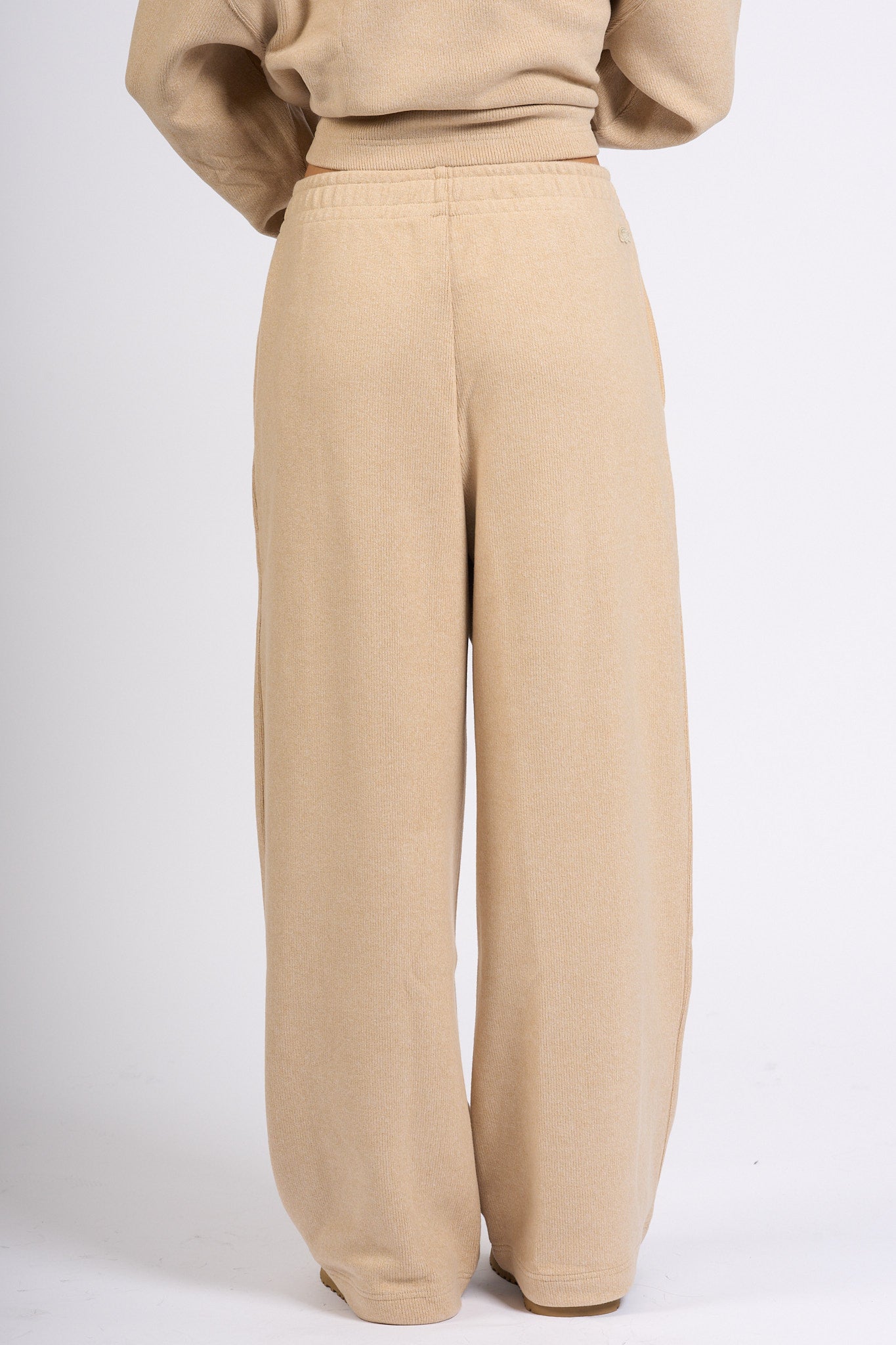 Lacoste Pantalone Ampio Beige Donna-5