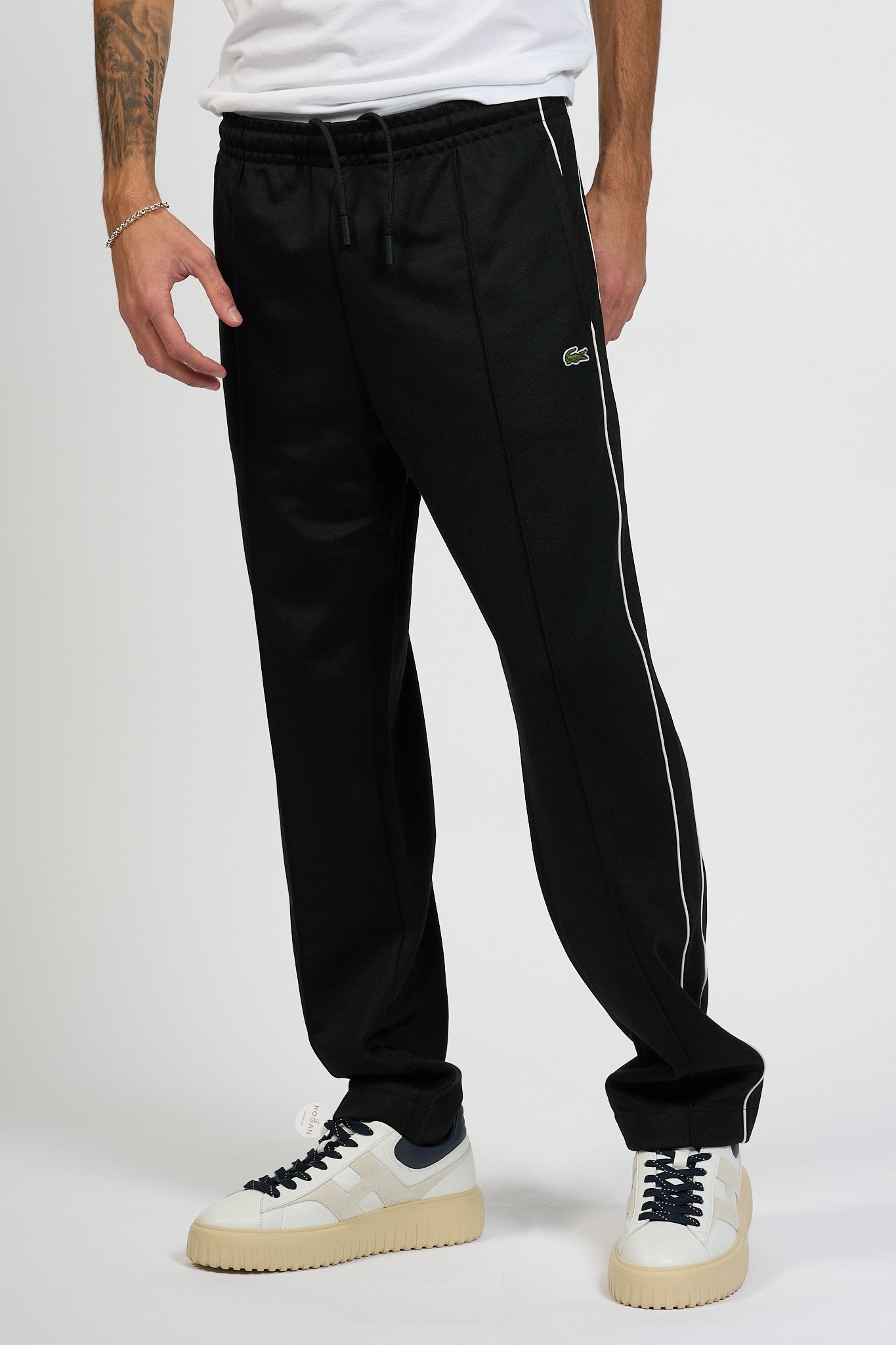Lacoste Pantaloni Tuta Nero Uomo-2