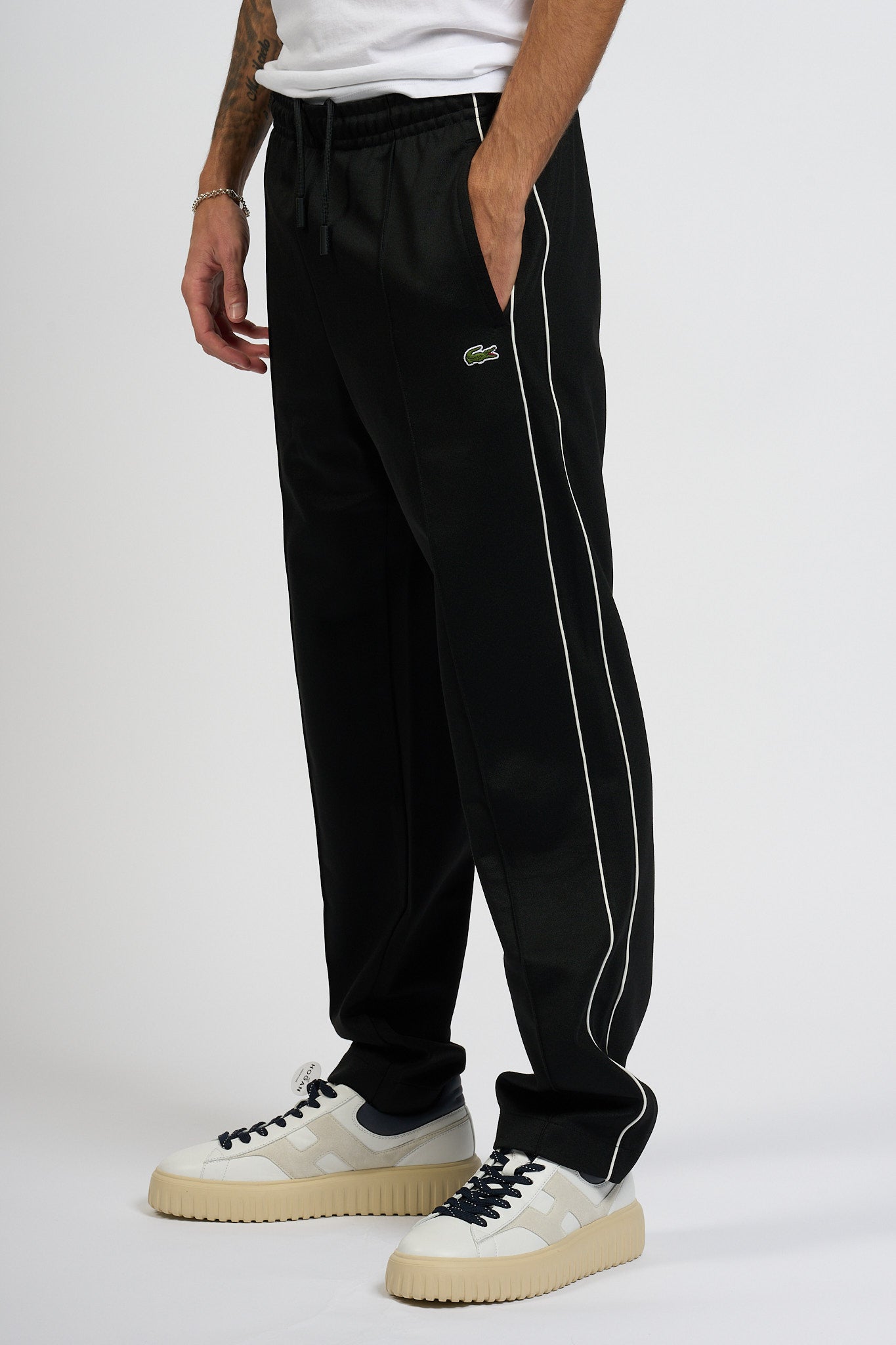 Lacoste Pantaloni Tuta Nero Uomo-6