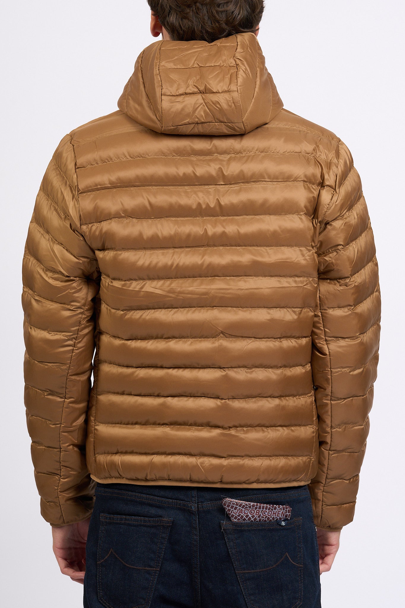 Lacoste Piumino con Cappuccio Cammello Uomo-5