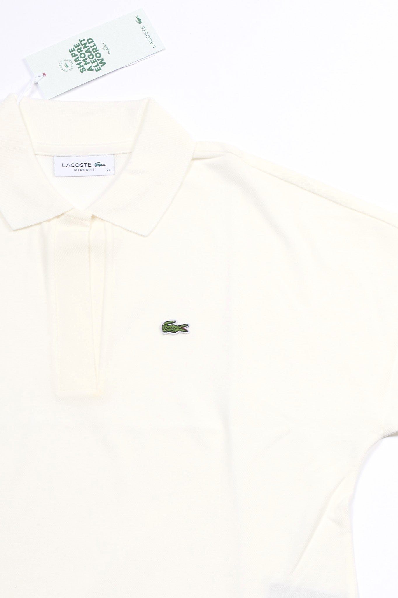 Lacoste Polo Fluida Over Bianco Donna-2