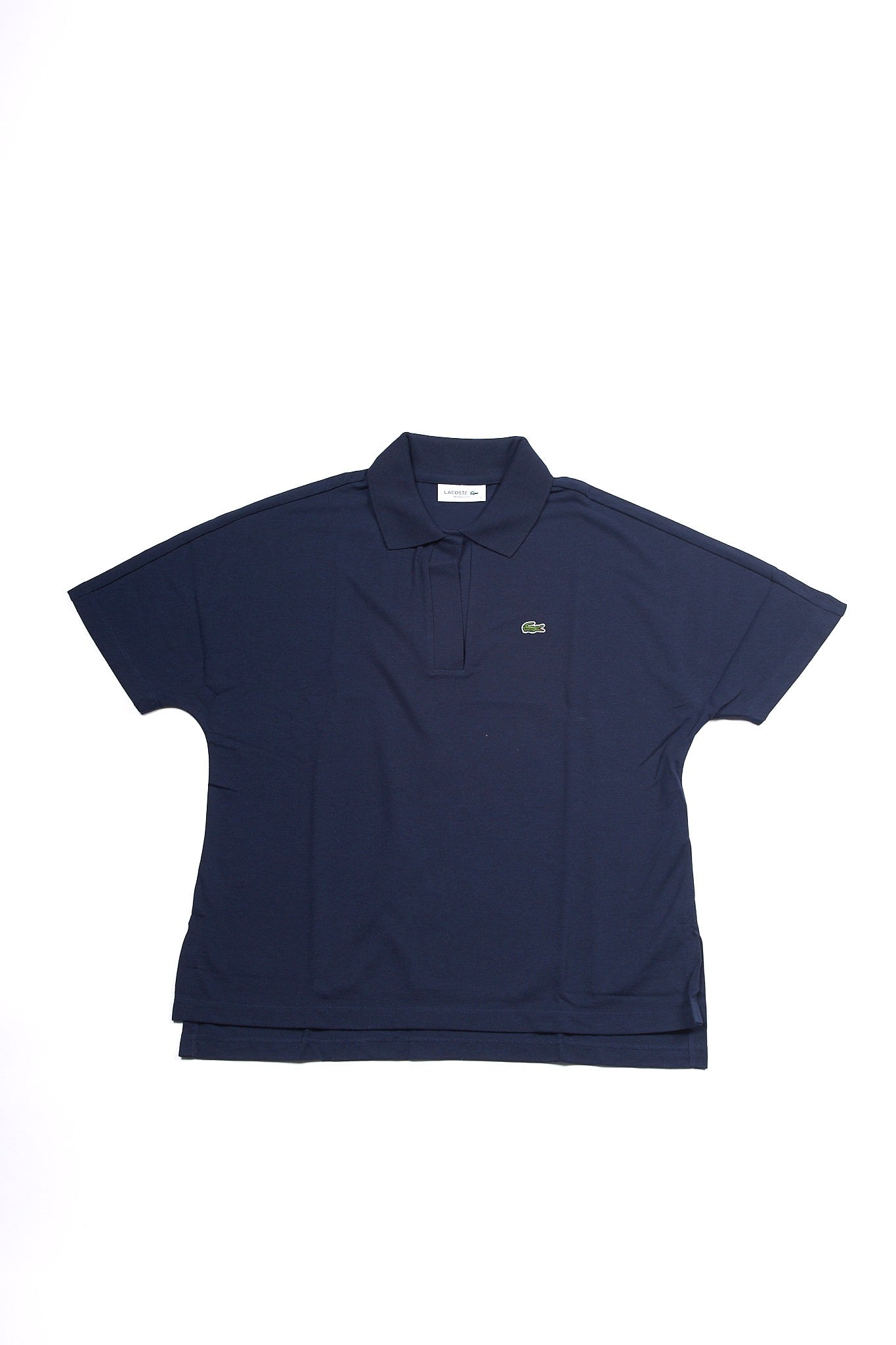 Lacoste Polo Fluida Over Blu Donna-3