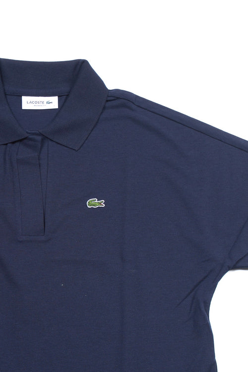 Lacoste Polo Fluida Over Blu Donna-2