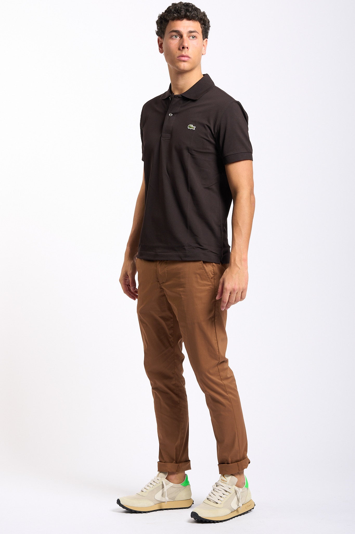 Lacoste Polo Leggera Marrone Uomo-3