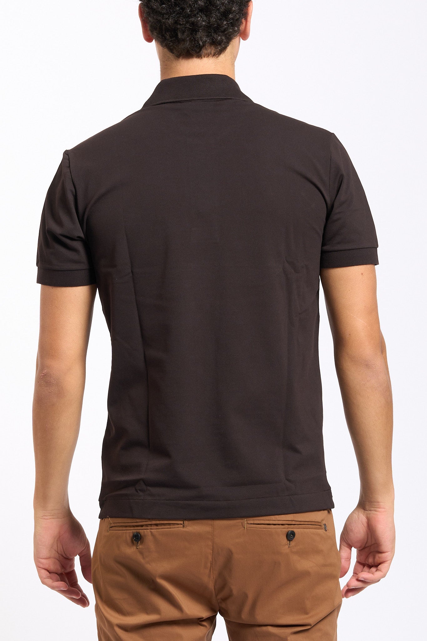 Lacoste Polo Leggera Marrone Uomo-4