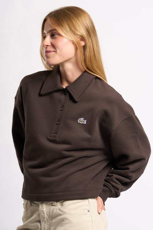 Lacoste Polo Over Marrone Donna