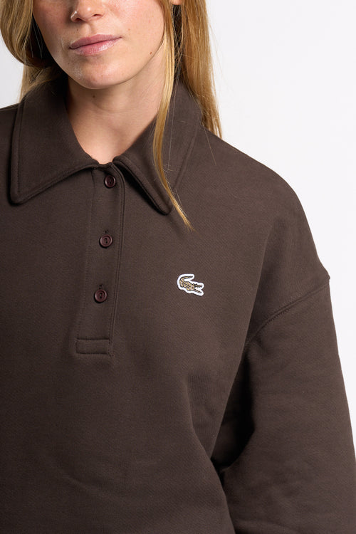 Lacoste Polo Over Marrone Donna-2