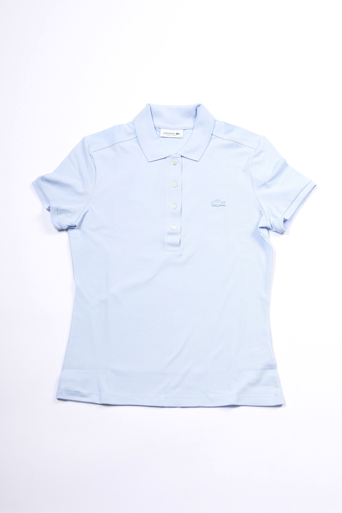 Lacoste Polo Slim Fit Azzurro Donna-3