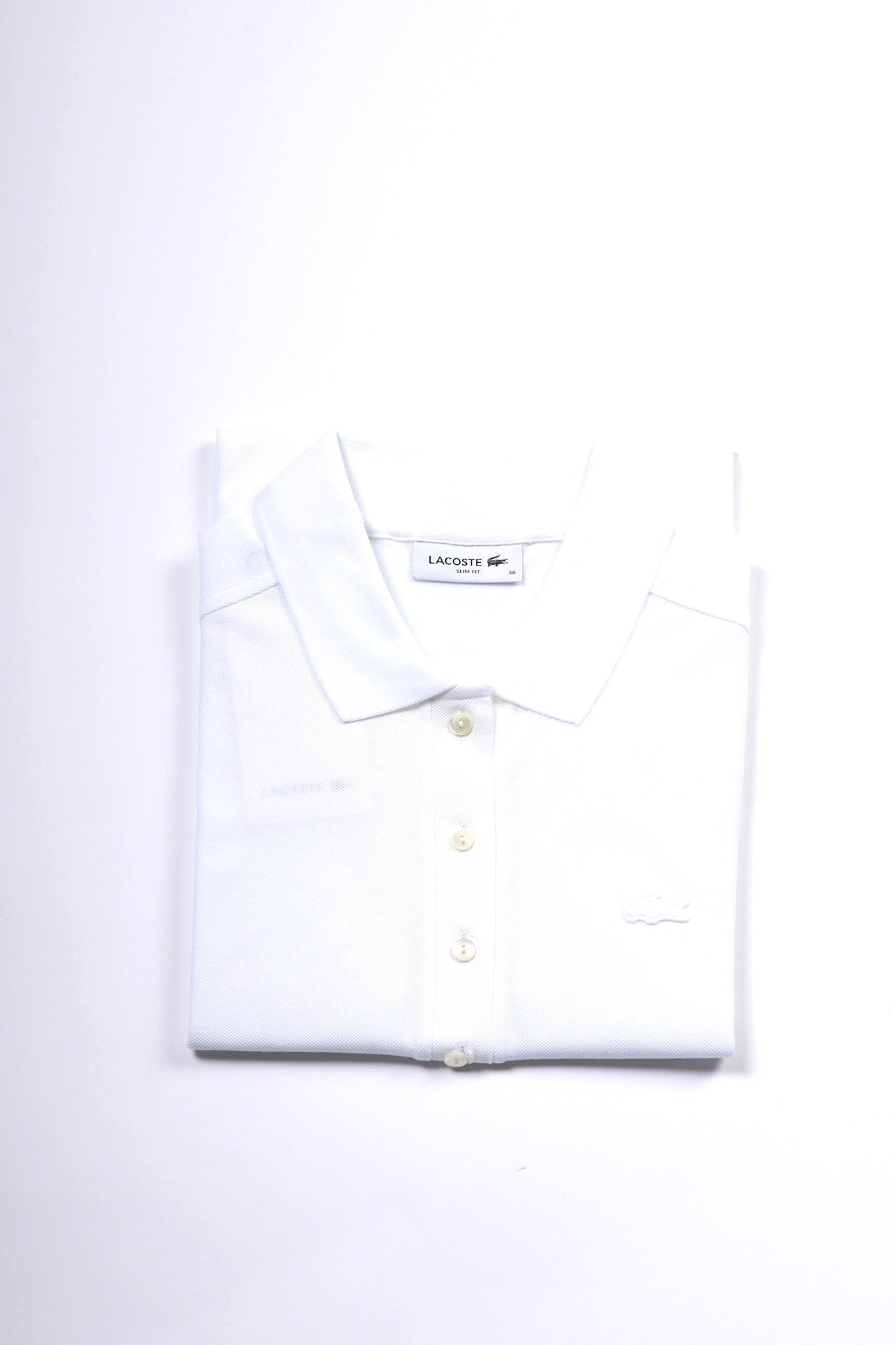 Lacoste Polo Slim Fit Bianco Donna-1