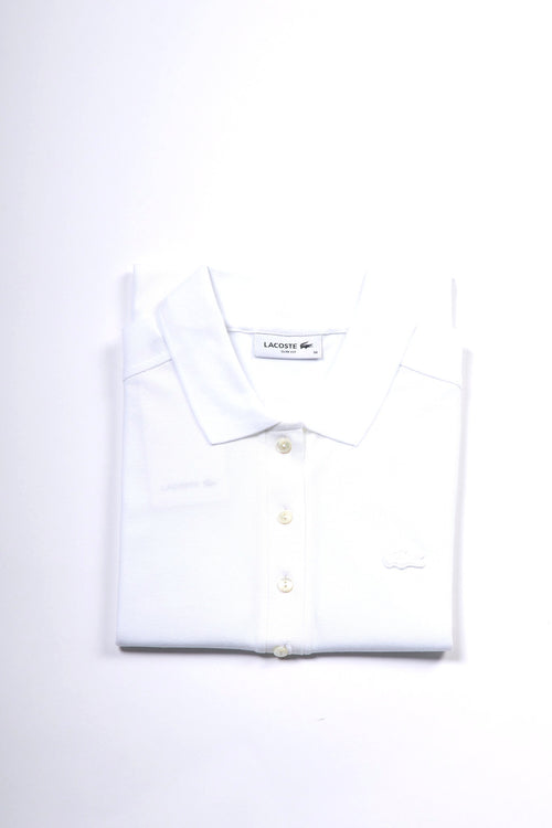 Lacoste Polo Slim Fit Bianco Donna