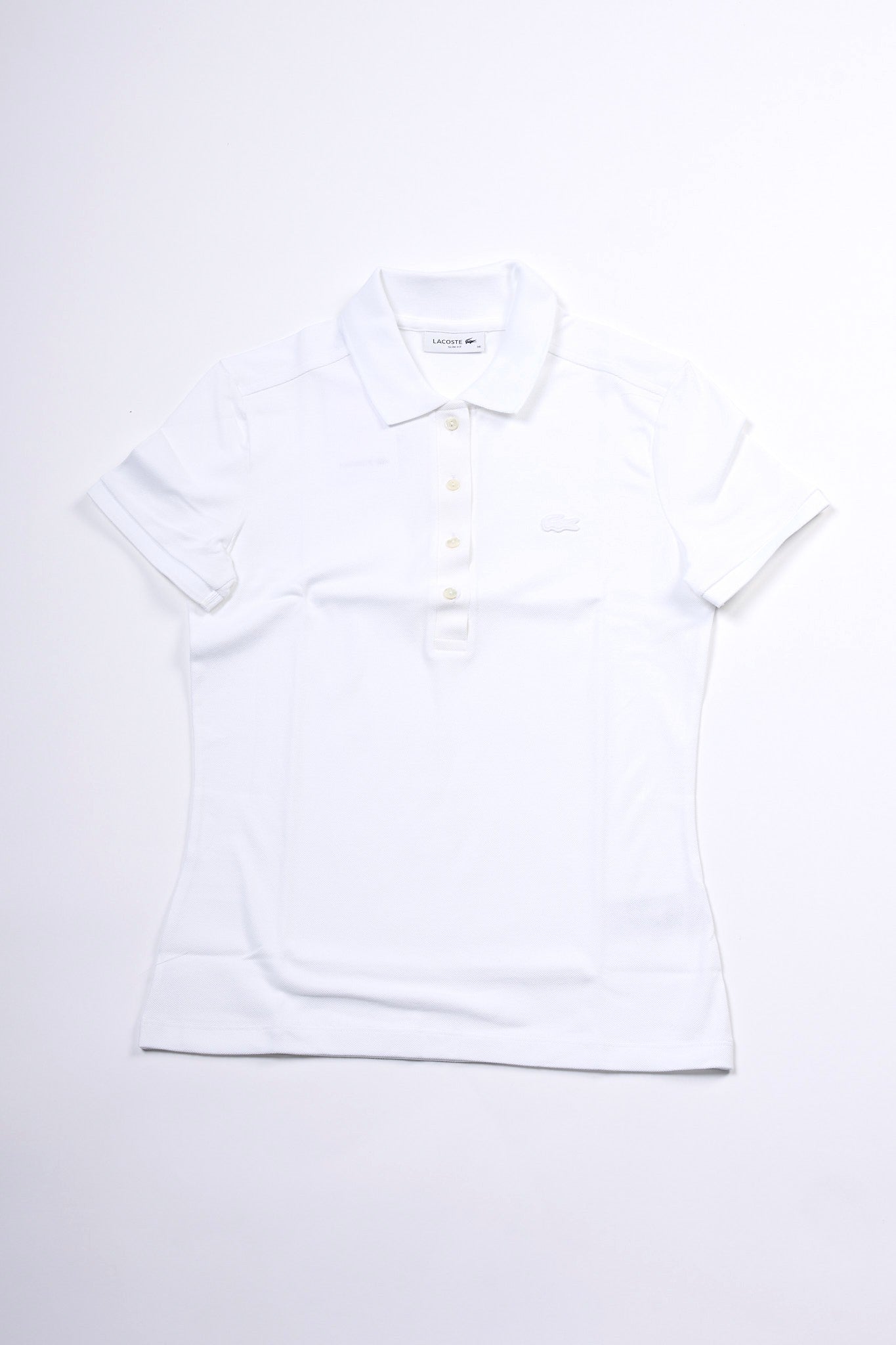 Lacoste Polo Slim Fit Bianco Donna-3