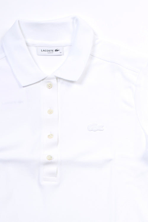 Lacoste Polo Slim Fit Bianco Donna-2