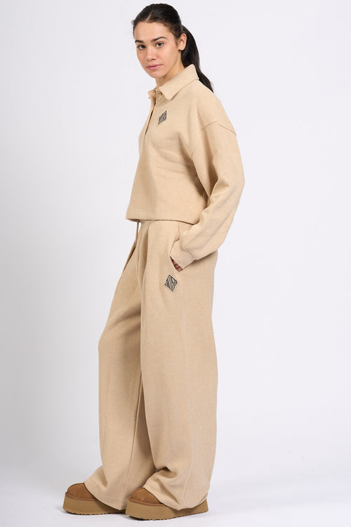 Lacoste Polo Velluto Beige Donna-2