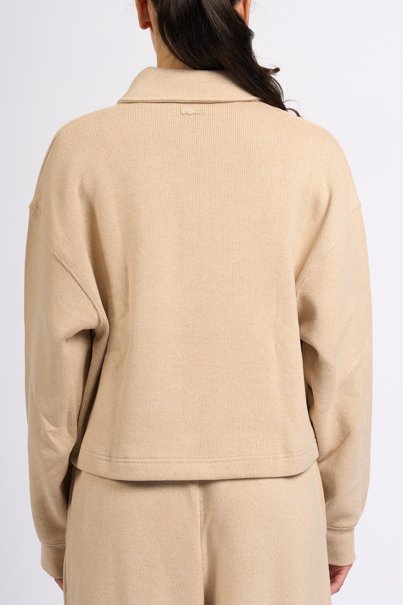 Lacoste Polo Velluto Beige Donna-6