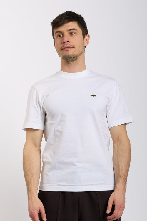 Lacoste T-shirt Cotone Leggero Bianco Uomo
