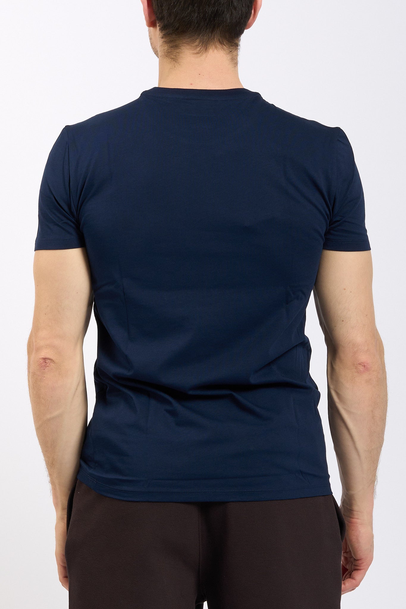 Lacoste T-shirt Cotone Leggero Blu Uomo-3