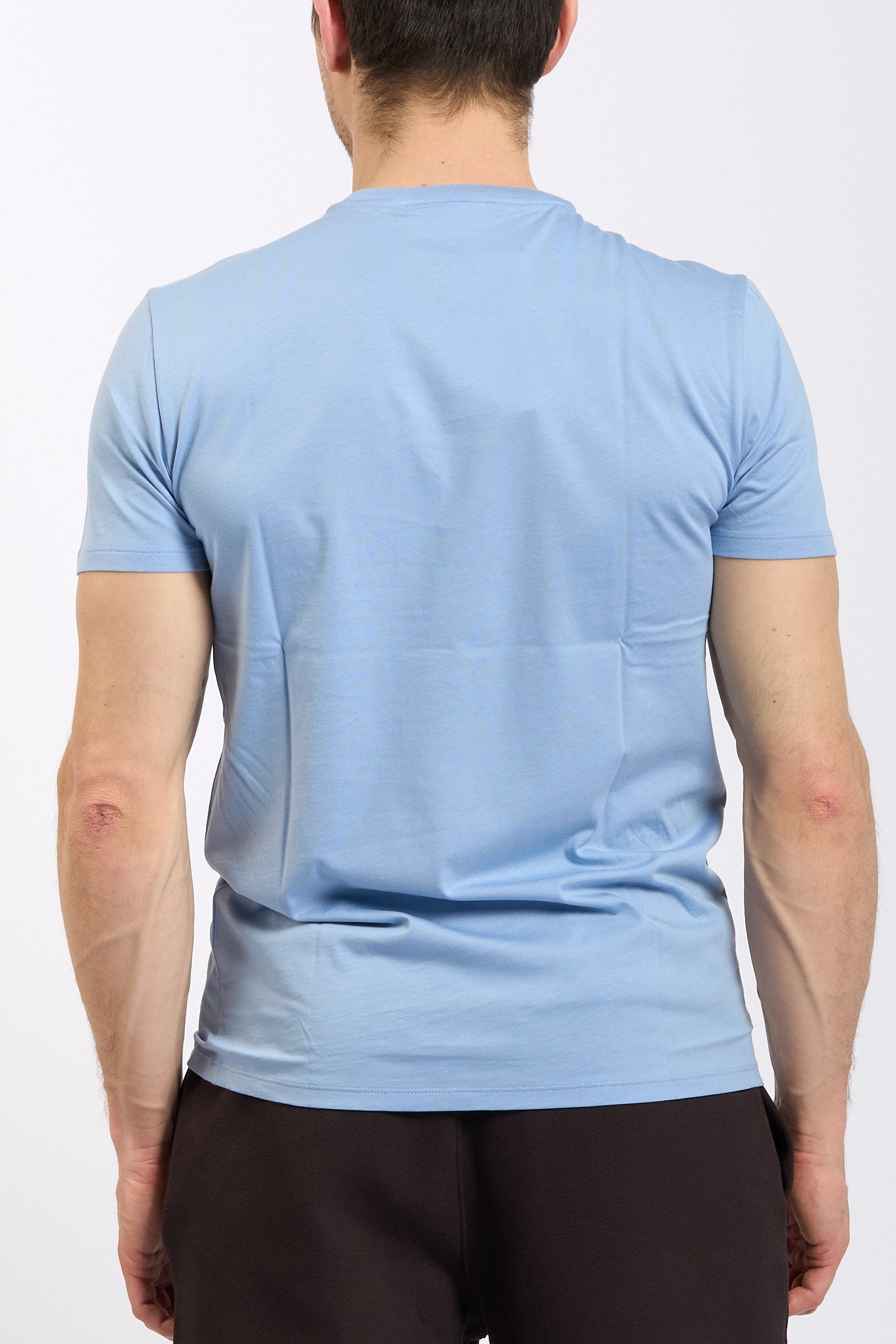 Lacoste T-shirt Cototne Leggero Azzurro Uomo-4