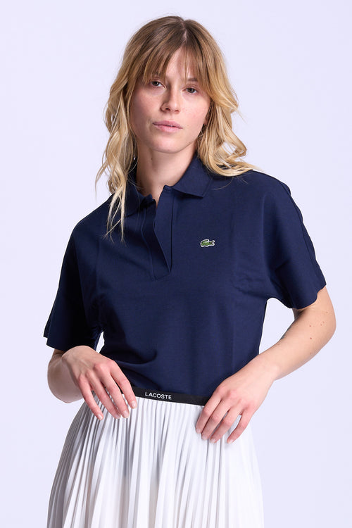 Lacoste Polo Relaxed Fit Blu Donna