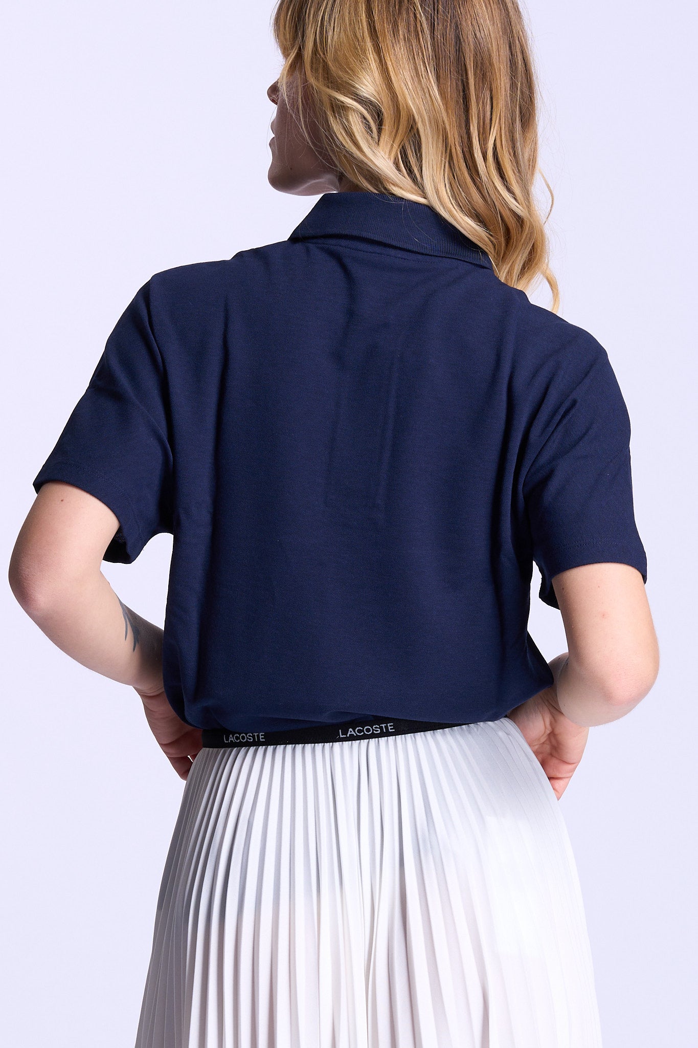 Lacoste Polo Relaxed Fit Blu Donna-6