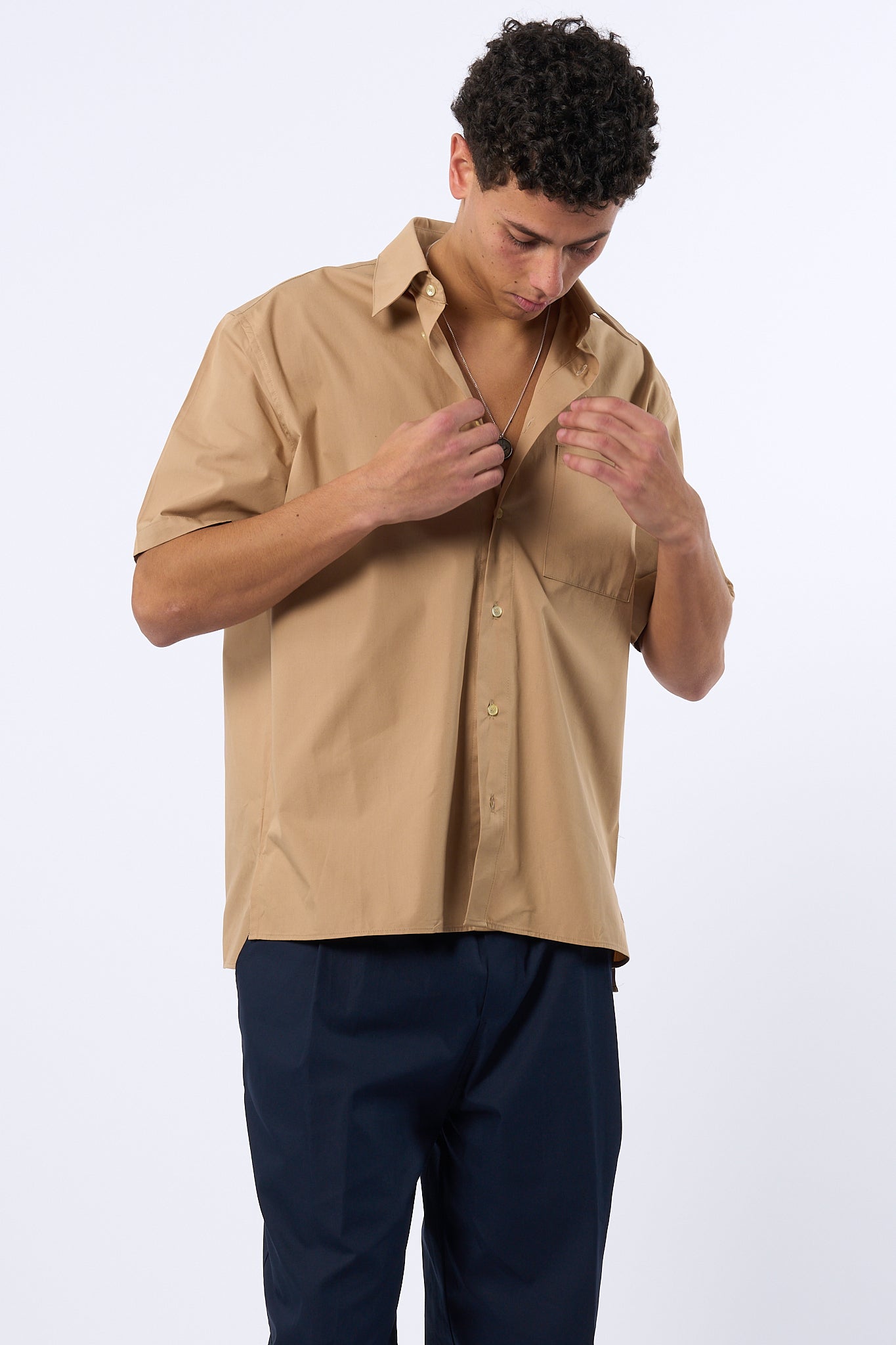 Laneus Camicia Over Cammello Uomo-1