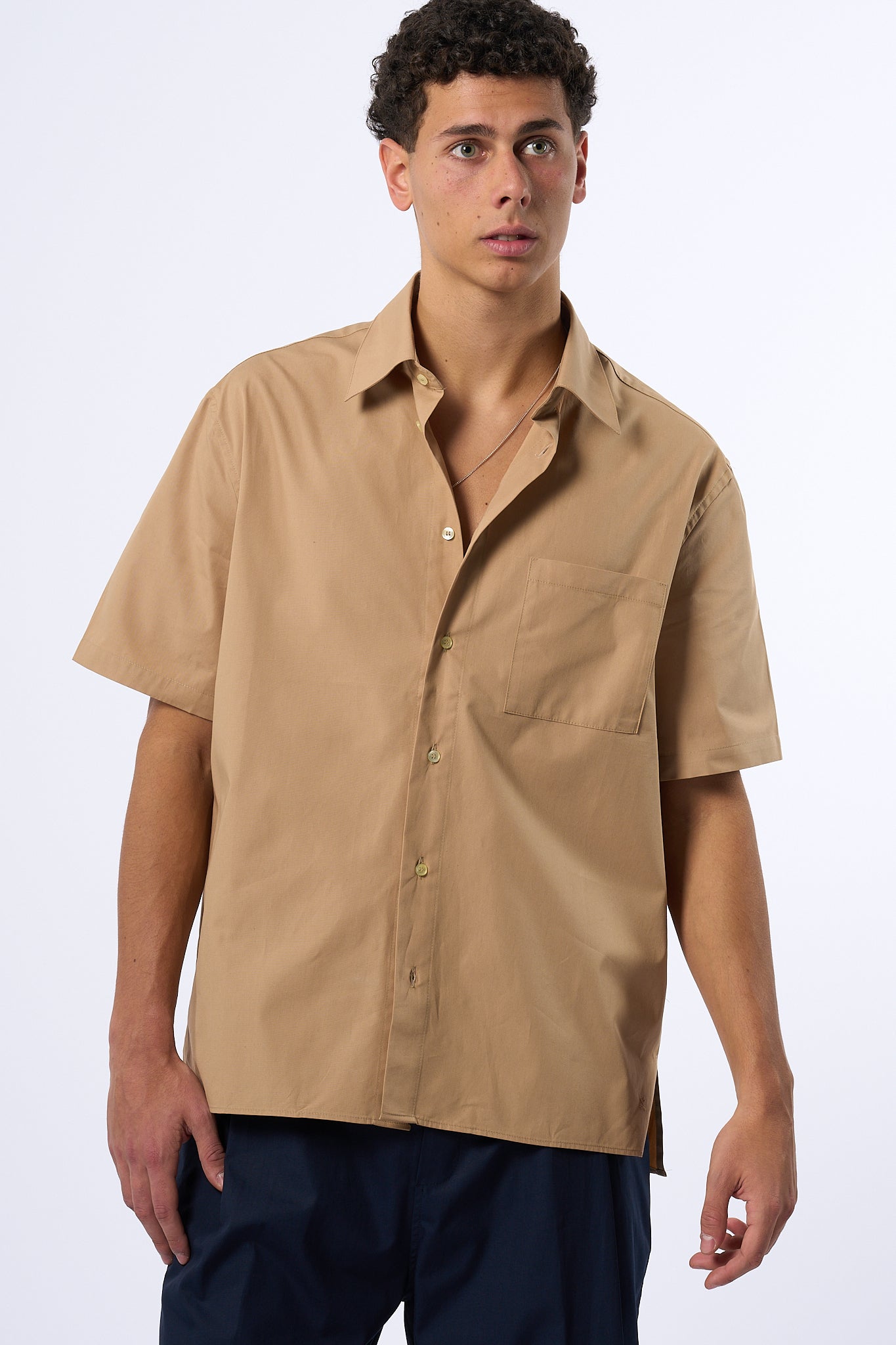 Laneus Camicia Over Cammello Uomo-6