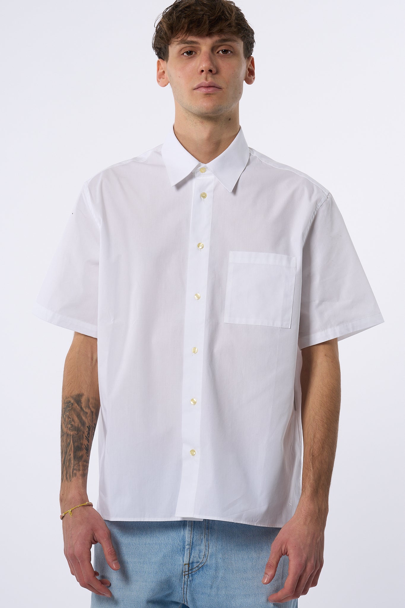 Laneus Camicia Over Bianco Uomo-3